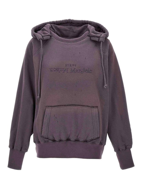 Maison Margiela: Sweatshirts & Sweaters - Logo Reverse Hoodie