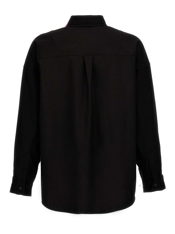 Marni: shirts online - Cool Wool Shirt With Contrast Stitching