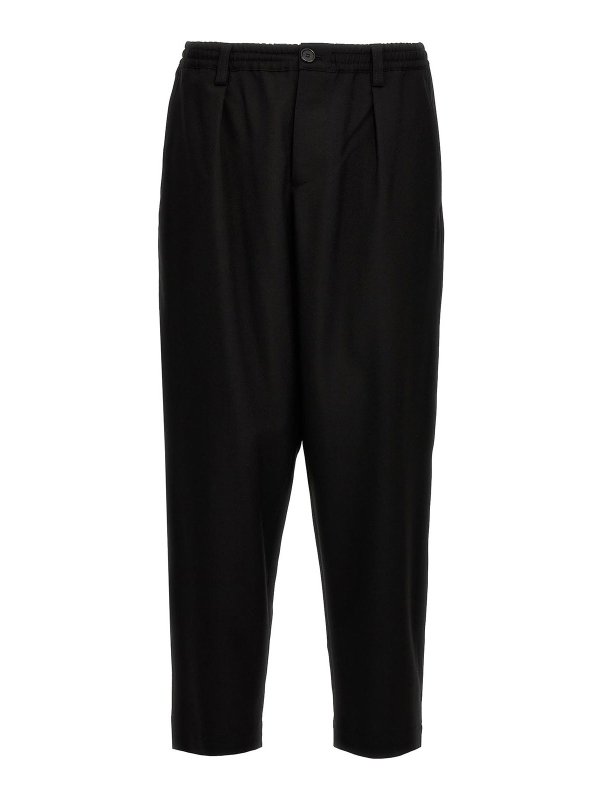 Marni: casual trousers - Tropical Wool Crop Pants