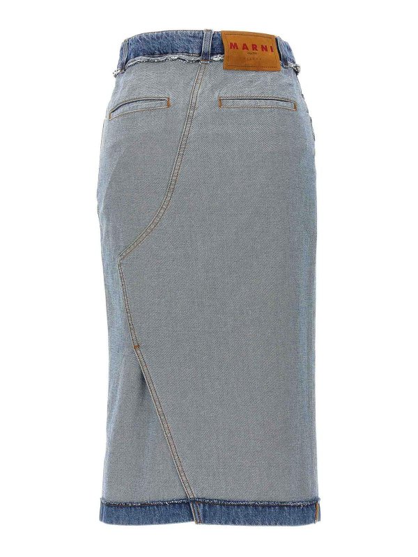 Marni: Knielange und Midi Röcke online - Midirock - Hellblau