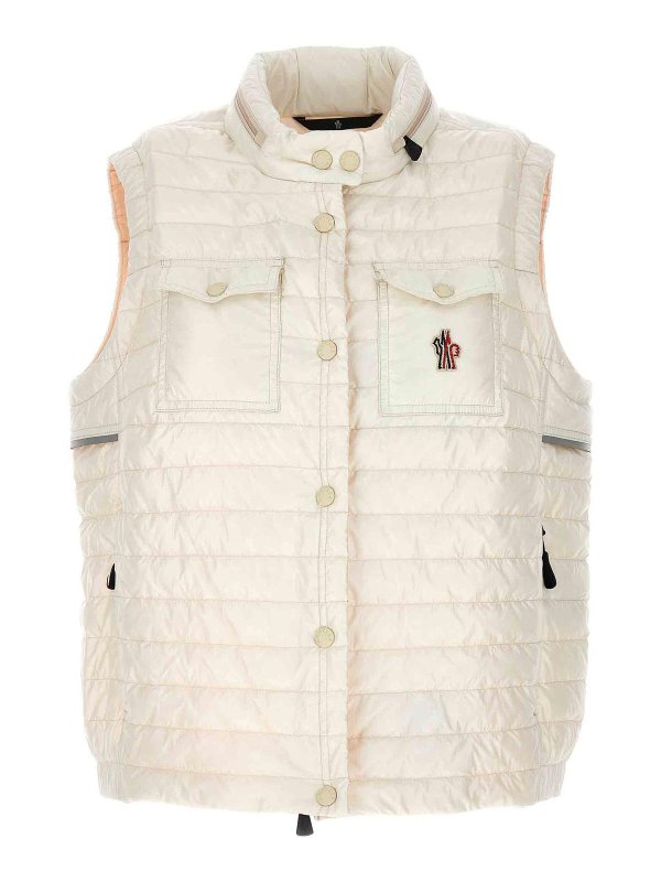 MONCLER: Westen - Weste - Weiß