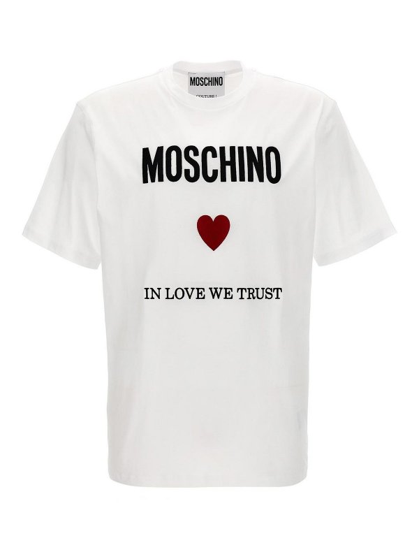 MOSCHINO: t-shirts - In Love We Trust T-Shirt