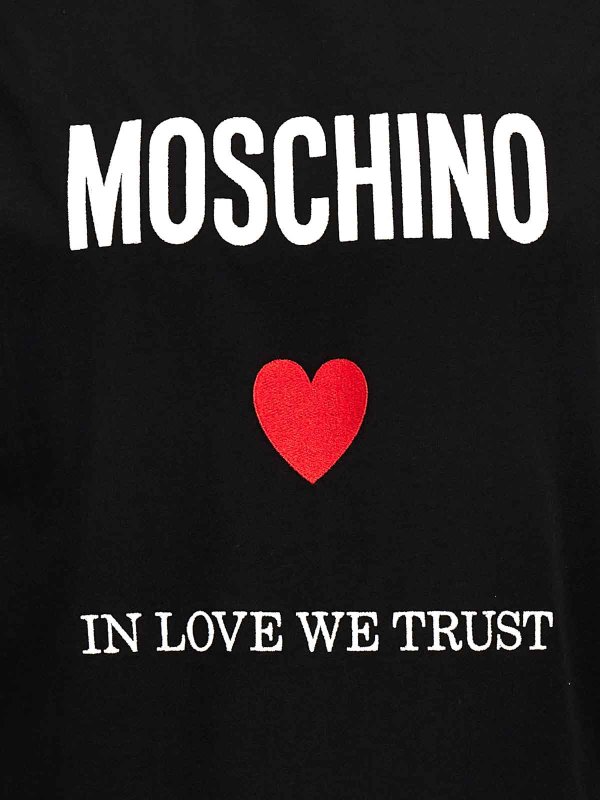 In Love We Trust T-Shirt shop online: MOSCHINO