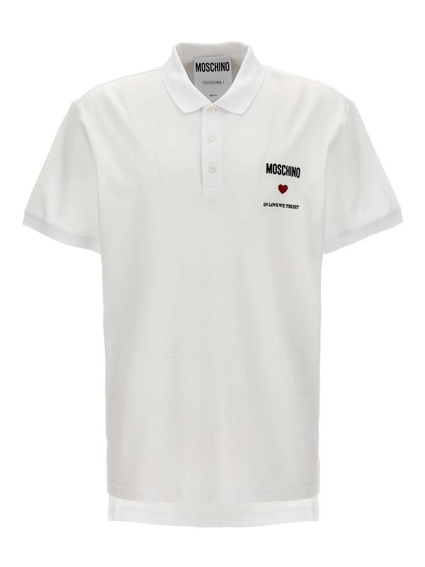 MOSCHINO: polo shirts - In Love We Trust Polo Shirt