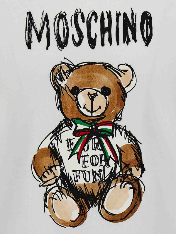 スウェットシャツ/セーター - 白 shop online: MOSCHINO