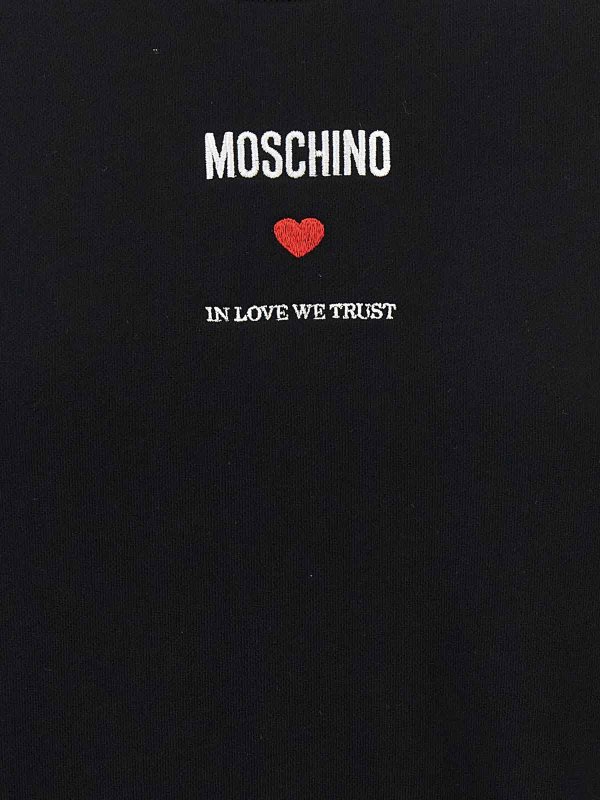 Sudadera - In Love We Trust shop online: MOSCHINO