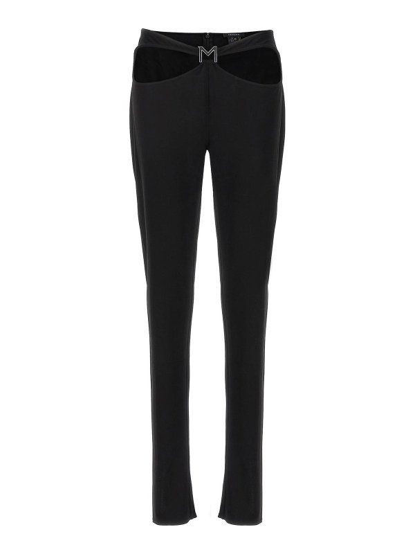 MUGLER: カジュアルトラウザー - カジュアルパンツ - 黒