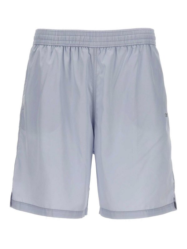 OFF-WHITE: Badeanzüge und Badehosen - Badehose - Hellblau