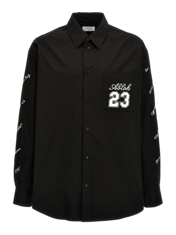 OFF-WHITE: shirts - 23 Logo Heavycoat Shirt