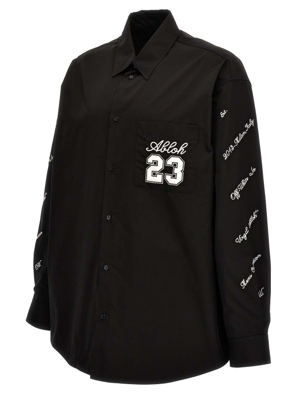 The Best Shops OFF-WHITE: shirts - 23 Logo Heavycoat Shirt