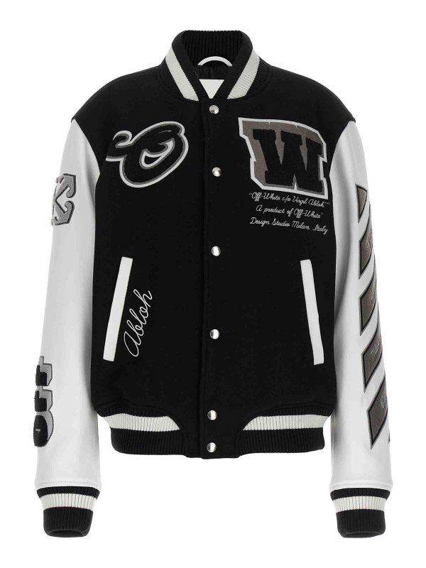 OFF-WHITE: Bomberjacken - Bomberjacke - Weiß