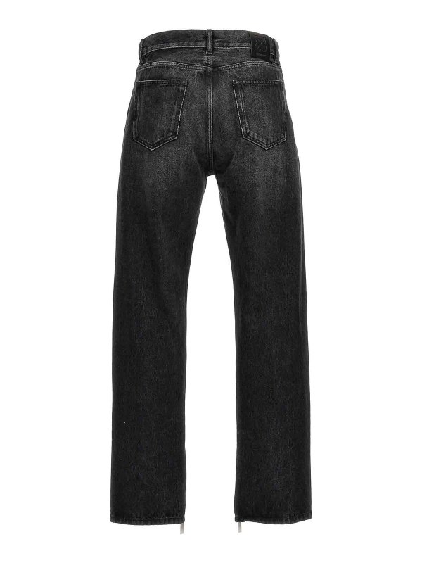 OFF-WHITE: bootcut jeans online - Skate Straight Denim Jeans Zip Ankles