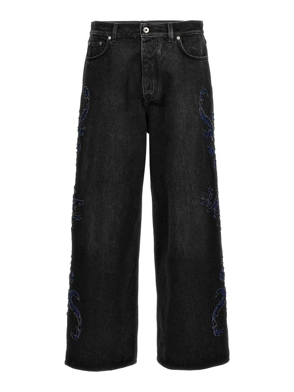 OFF-WHITE: Jeans évasés - Jean Bootcut - Gris