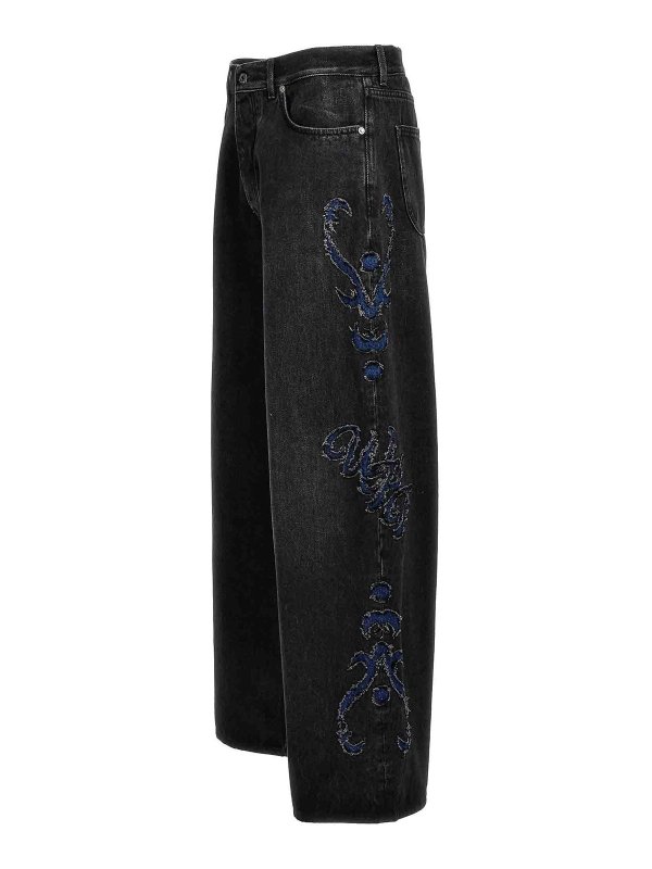 OFF-WHITE: Jeans évasés online - Jean Bootcut - Gris