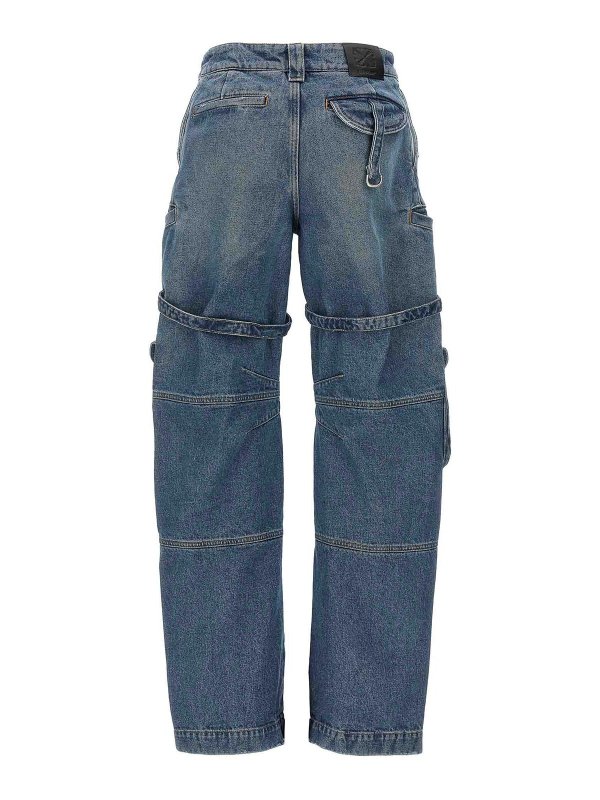 OFF-WHITE: bootcut jeans online - Cargo Over Jeans