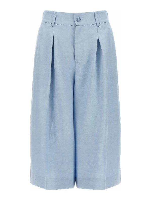 P.A.R.O.S.H.: トラウザーショーツ - ショートパンツ - ライトブルー