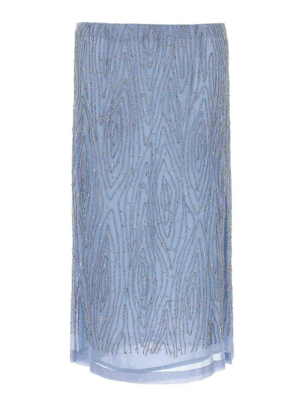 P.A.R.O.S.H.: ニーレングススカート＆ミディ丈 - 膝丈/ミディスカート - ライトブルー