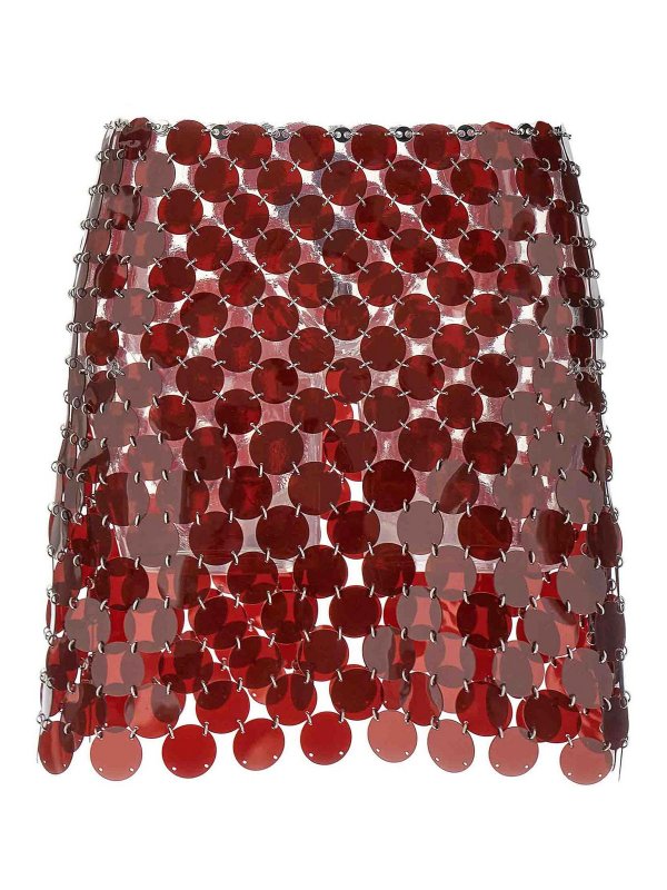 PACO RABANNE: Knee length skirts & Midi - Plastic Sequin Skirt