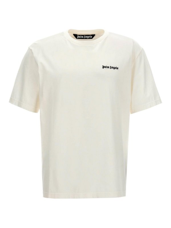 Palm Angels: t-shirt - Logo classico girocollo in cotone
