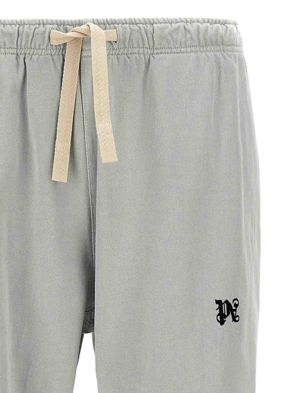 The Best Shops Palm Angels: casual trousers - Monogram Travel Pants