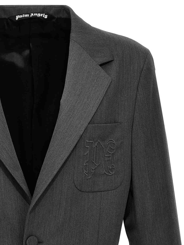 The Best Shops Palm Angels: blazers - Monogram Pocket Blazer