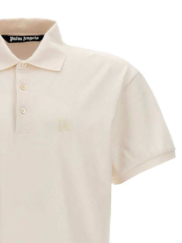 The Best Shops Palm Angels: polo shirts - Monogram Polo Shirt