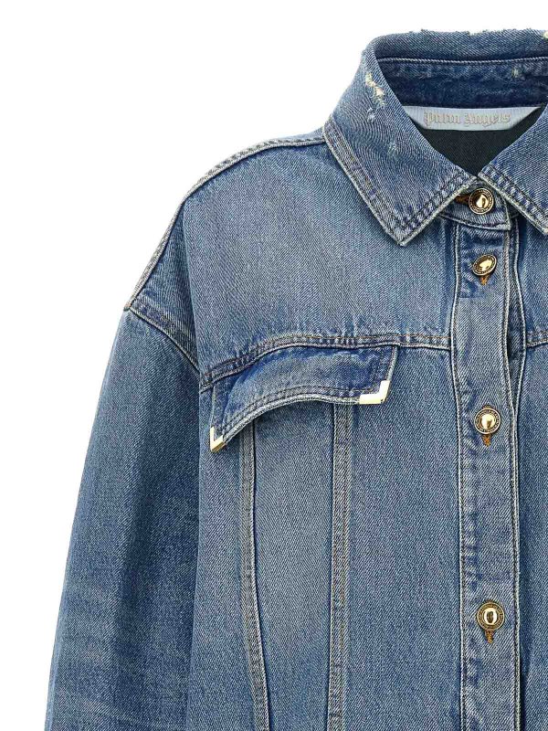 The Best Shops Palm Angels: カジュアルジャケット - カジュアルジャケット - ライトブルー