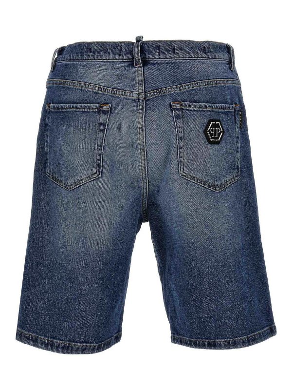 PHILIPP PLEIN: トラウザーショーツ online - ショートパンツ - ブルー