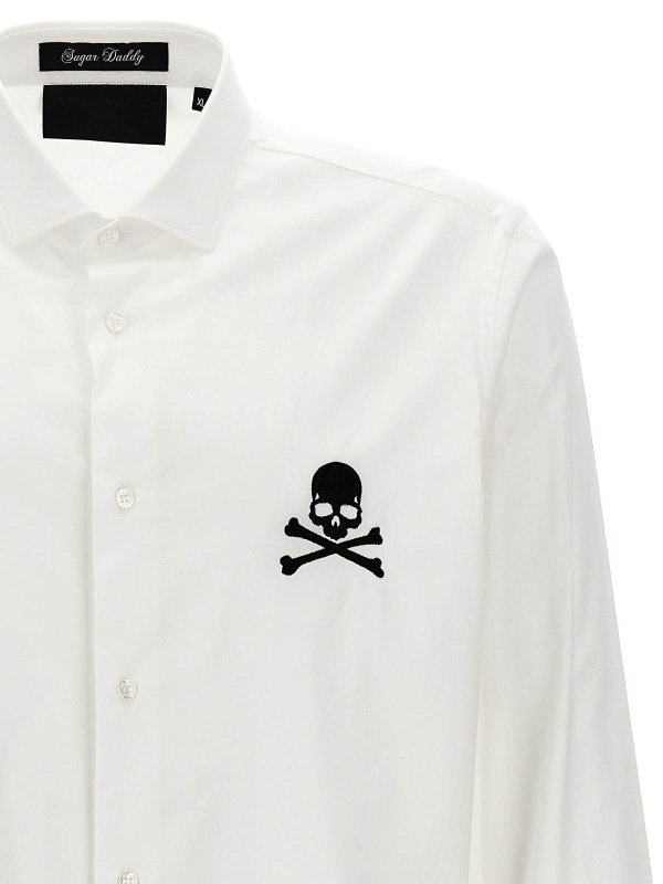 The Best Shops PHILIPP PLEIN: camicie - Camicia Sugar Daddy con teschio e ossa