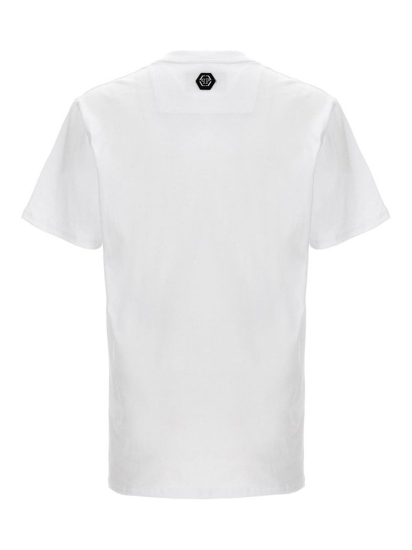 PHILIPP PLEIN: t-shirts online - Rhinestone Logo T-Shirt