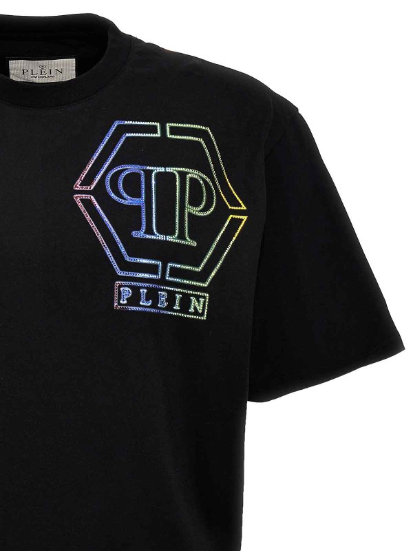 The Best Shops PHILIPP PLEIN: t-shirt - T-shirt con logo strass