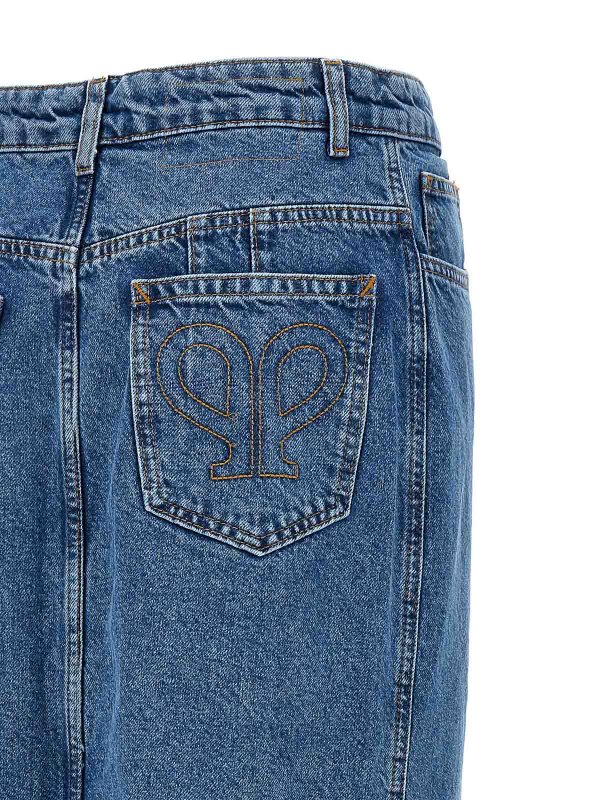 膝丈/ミディスカート - ブルー shop online: Philosophy di Lorenzo Serafini