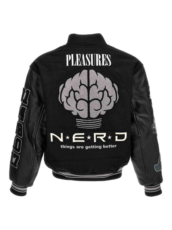 PLEASURES: bombers online - Nerd Varsity Bomber Jacket