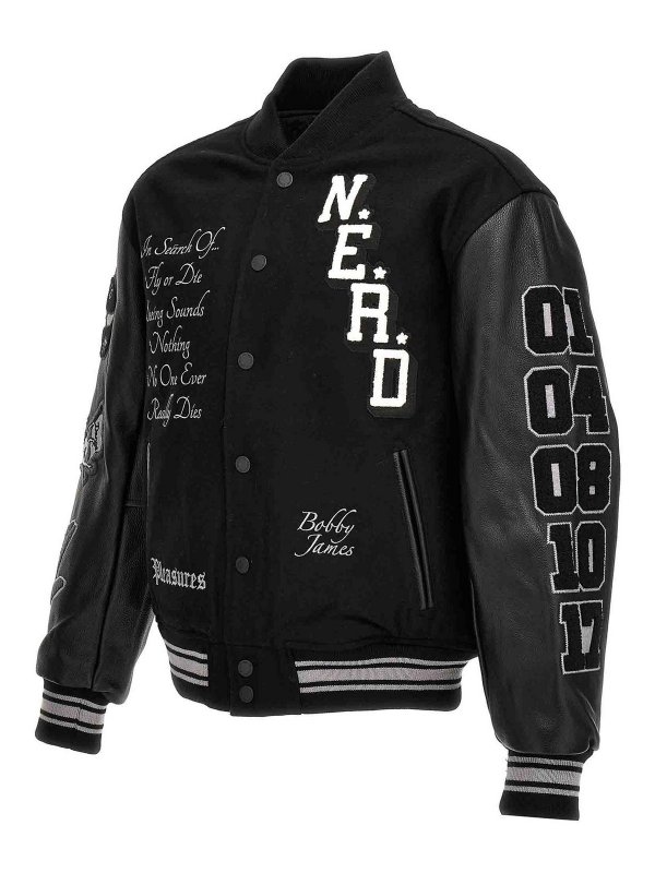 The Best Shops PLEASURES: bombers - Nerd Varsity Bomber Jacket