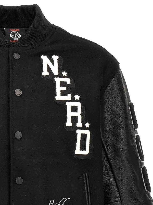 PLEASURES buy online Nerd Varsity Bomber Jacket