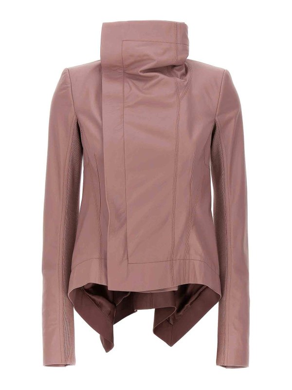 RICK OWENS: Lederjacken - Lederjacke - Nude