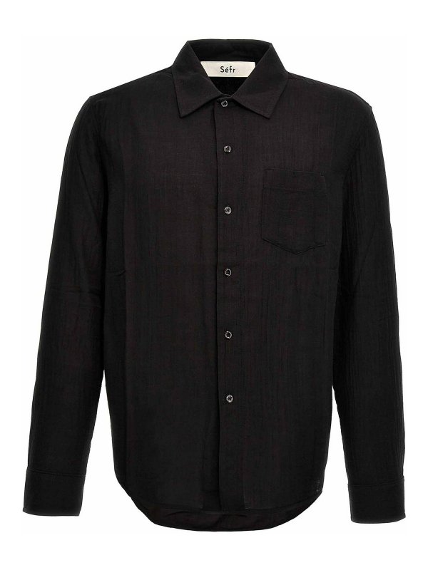 SÉFR: shirts - Leo Voile Shirt Pocket Button
