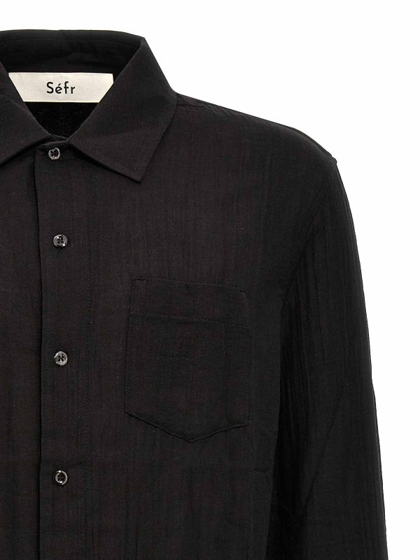 The Best Shops SÉFR: shirts - Leo Voile Shirt Pocket Button