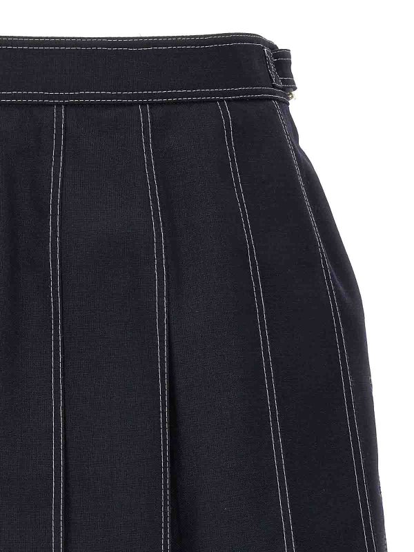 The Best Shops THOM BROWNE: Knee length skirts & Midi - Mini Pleated Skirt