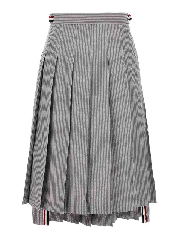 THOM BROWNE: Jupes midi et au genou - Jupe Midi - Gris