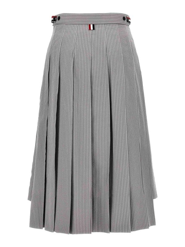THOM BROWNE: Jupes midi et au genou online - Jupe Midi - Gris