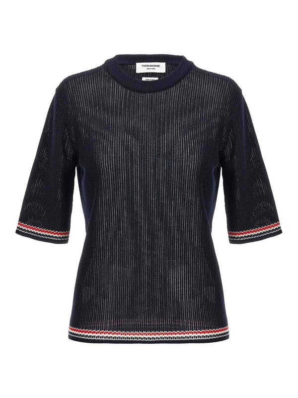 THOM BROWNE: crew necks - Pointelle Sweater
