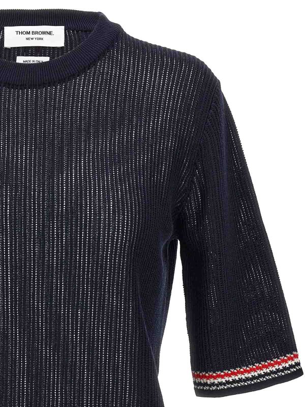 The Best Shops THOM BROWNE: crew necks - Pointelle Sweater