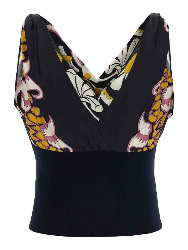 TORY BURCH: Top e canotte online - Top in seta stampata
