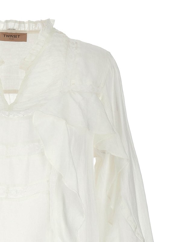 The Best Shops TWINSET: Blouses - Blouse - Blanc