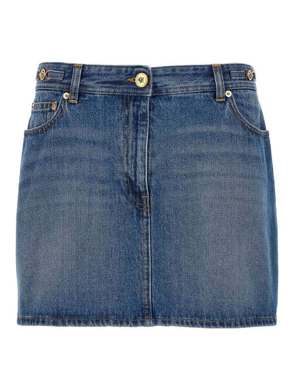 VERSACE: Minifaldas - Minifalda - Azul