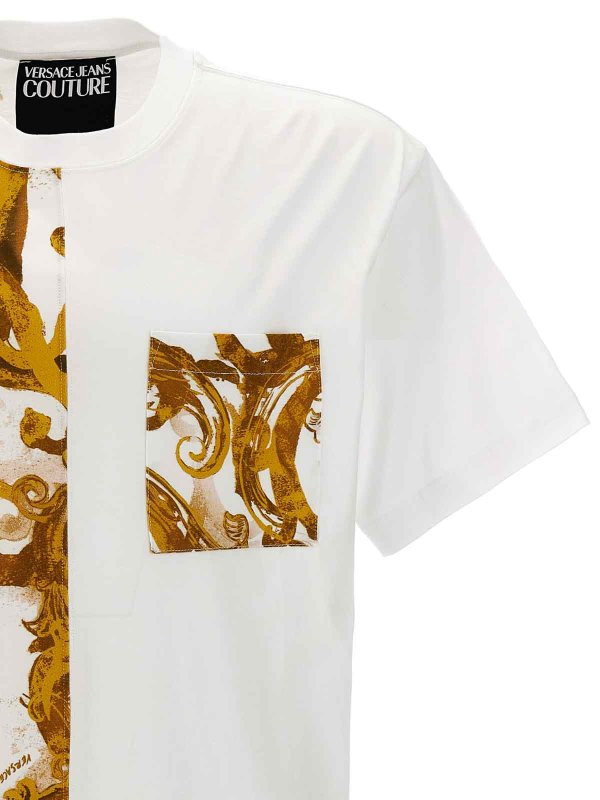 The Best Shops Versace Jeans Couture: t-shirts - Contrast Print T-Shirt