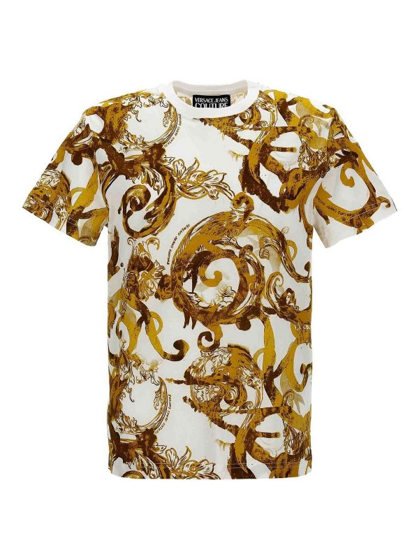 Versace Jeans Couture: t-shirts - All Over Print T-Shirt