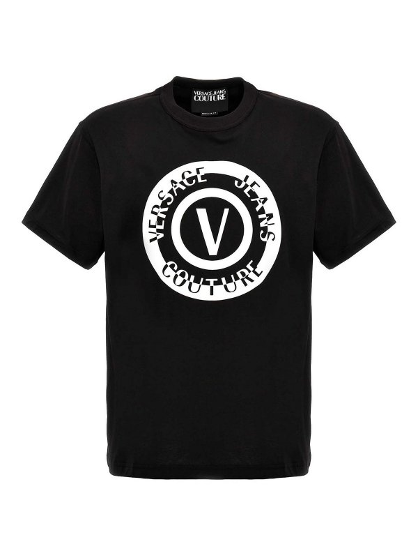 Tシャツ・カットソー VERSACE Men T Shirts 76GAH6S0 JS287G89 Black Versace Jeans Couture T-Shirt - Noir - Noir | 76GAHT06CJ00T899