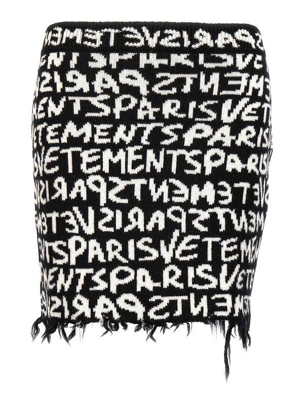 VETEMENTS: gonne al ginocchio  e longuette - Gonna con monogramma Graffiti